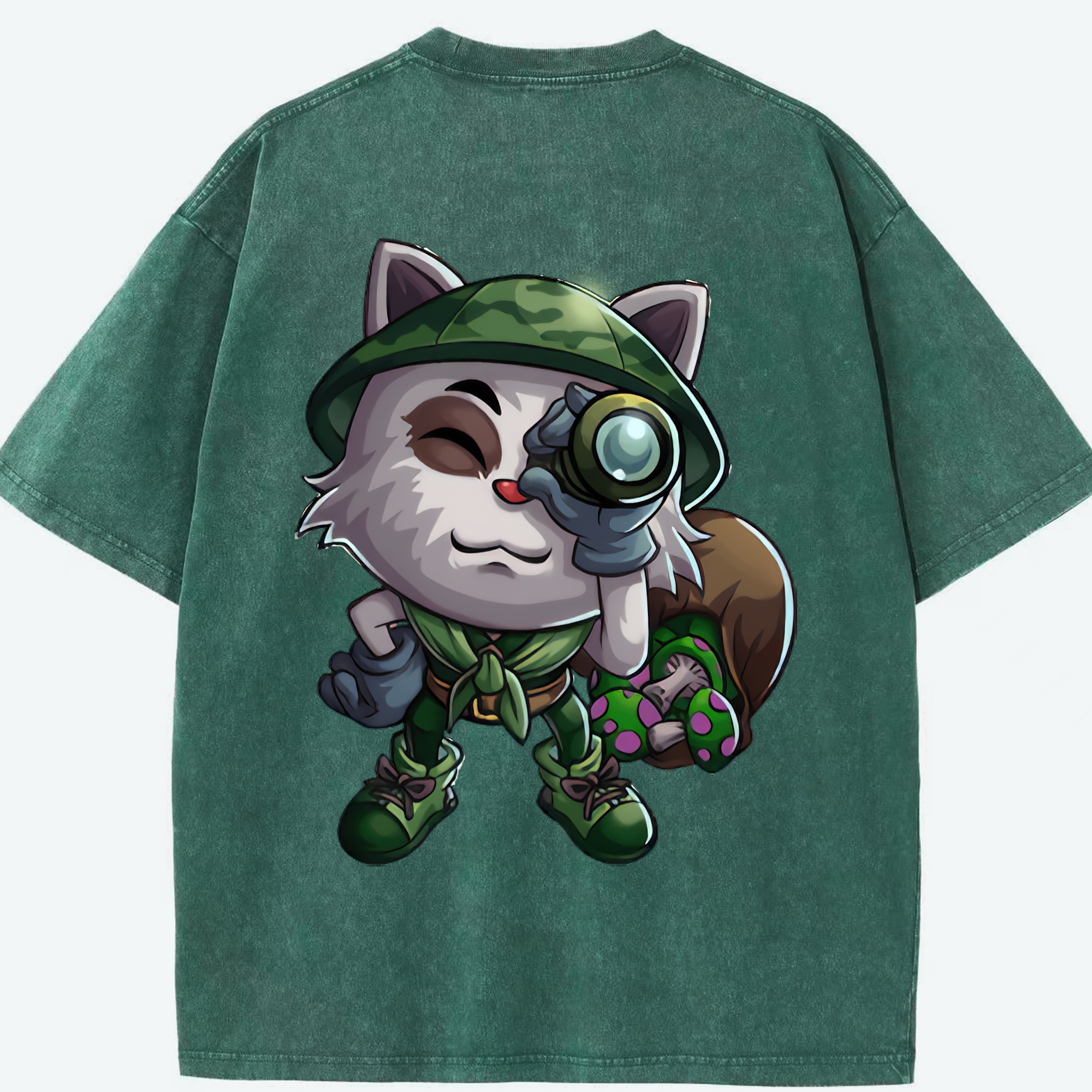 リーグ・オブ・レジェンド League of Legends LOL 綿100% ヴィンテージ風 半袖Tシャツ（背面プリント）